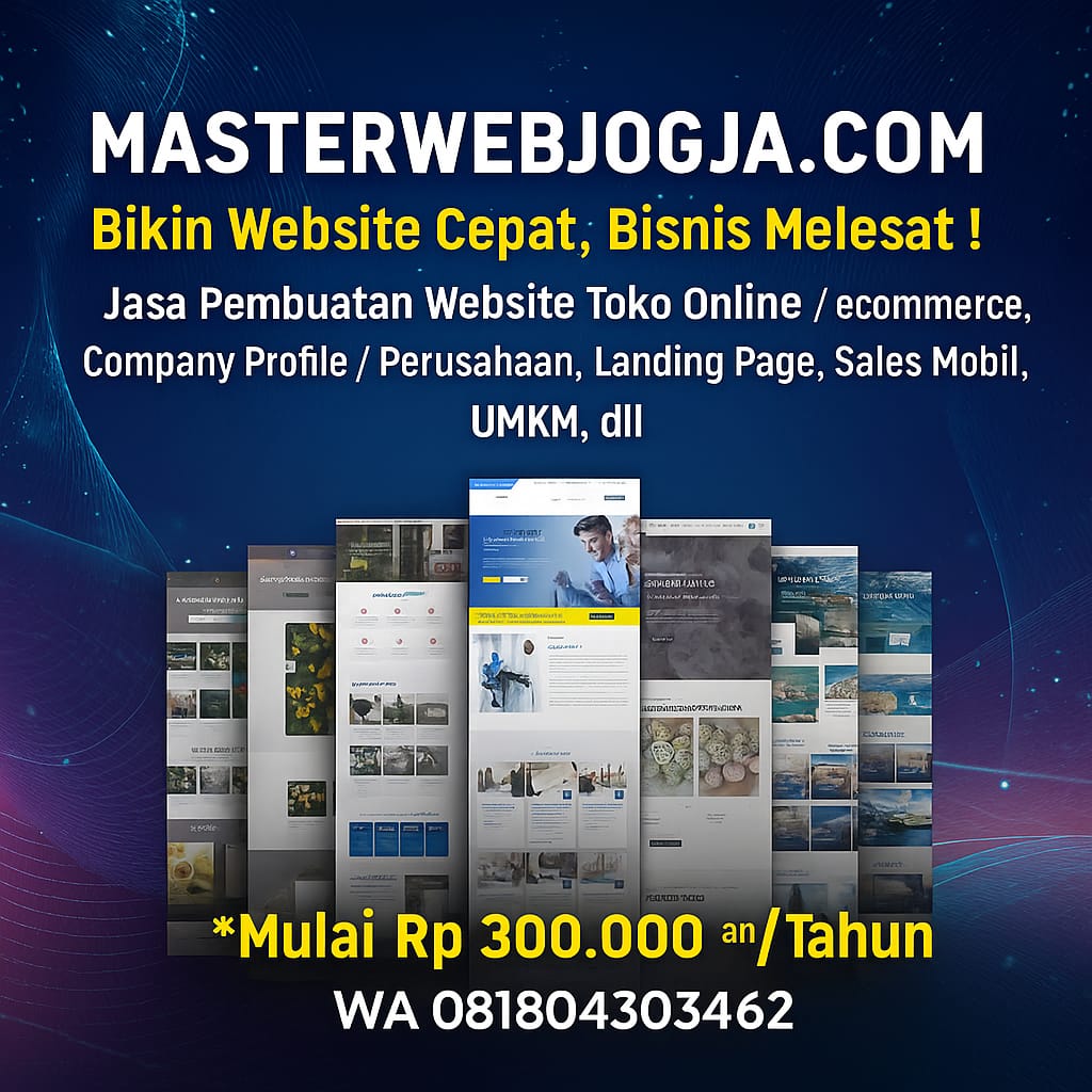Jasa Pembuatan Website Jogja Masterwebjogja.com