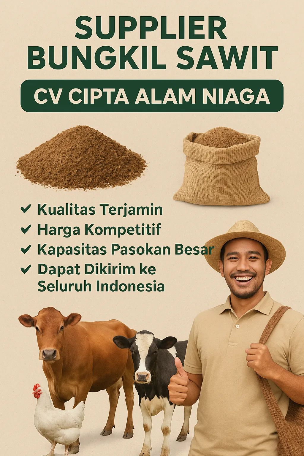 Supplier Bungkil Sawit Terpercaya – CV Cipta Alam Niaga