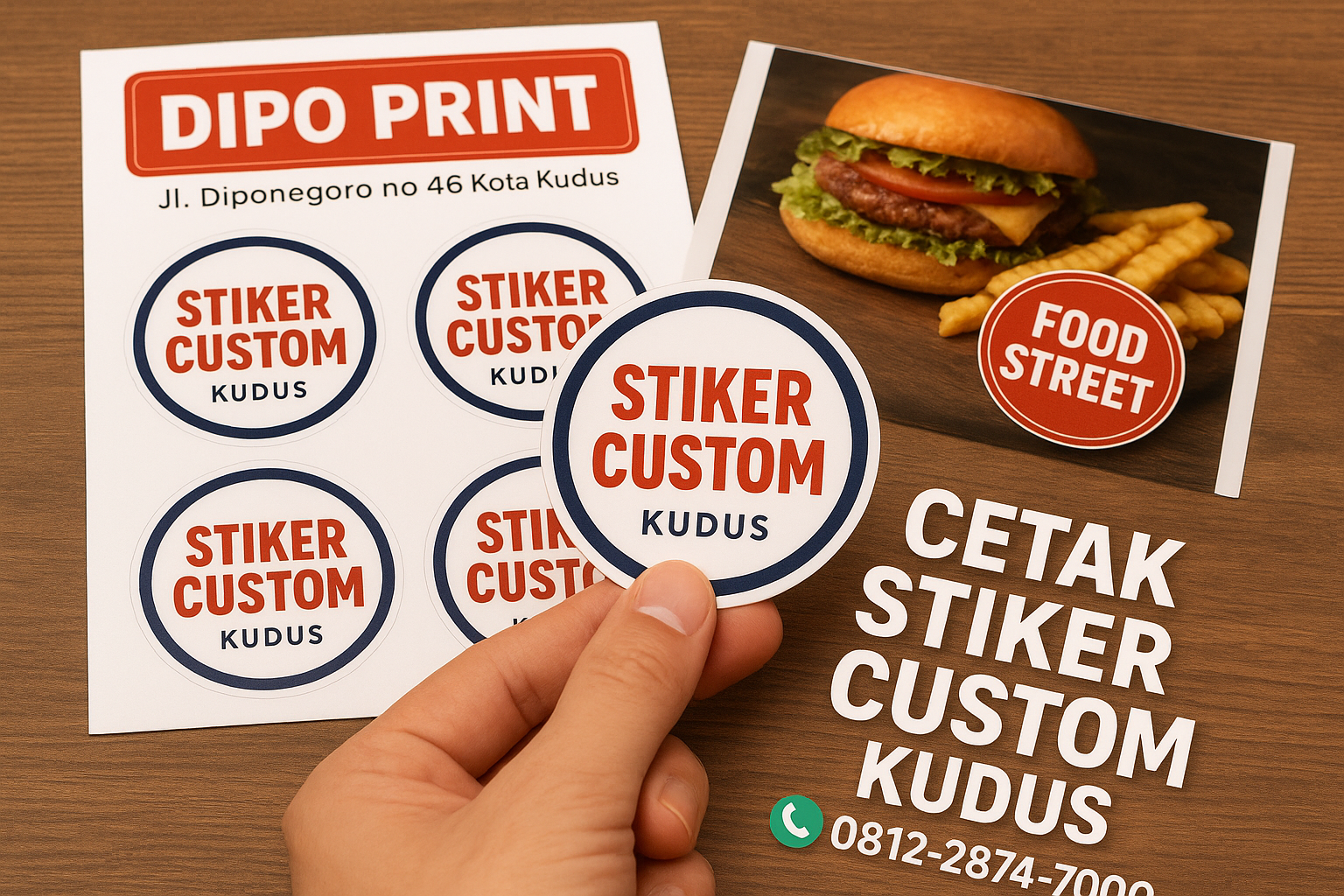 Cetak Stiker Custom Kudus – Murah, Cepat, dan Berkualitas di Dipo Print