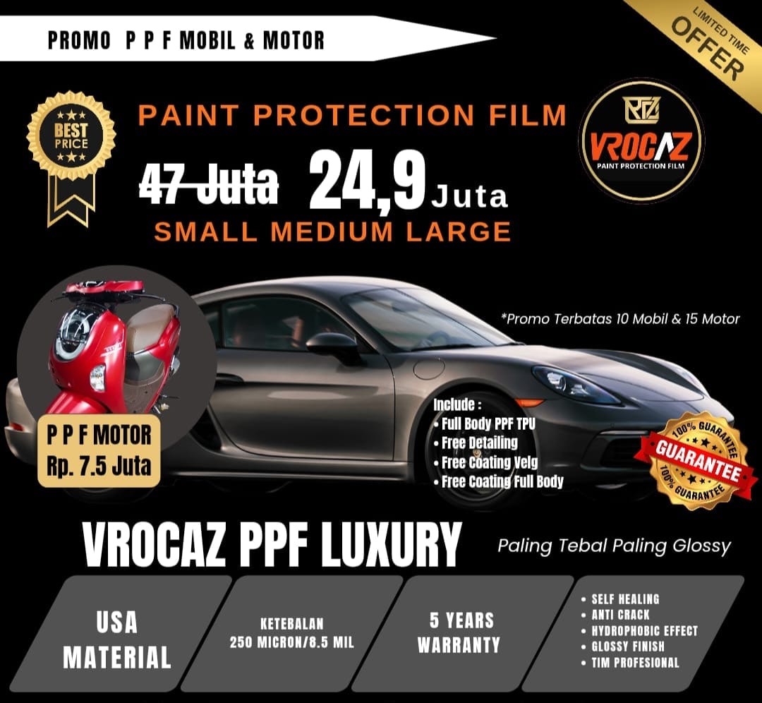 Home Service Pasang PPF Mobil Termurah di Cikarang Bekasi 082228370822
