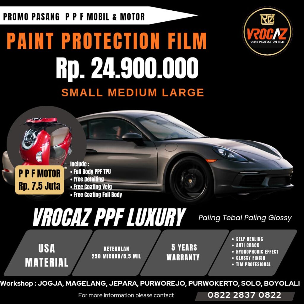 Jasa Pasang PPF Mobil Jepara – Perlindungan Cat Mobil Anti Baret & Kilap Tahan Lama