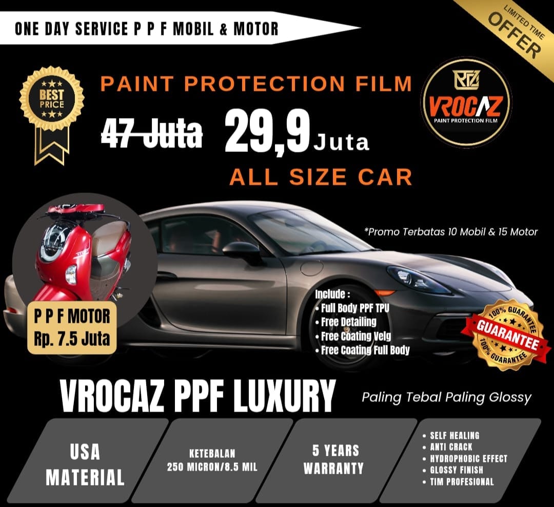 Jasa Pasang PPF Mobil Jogja – Solusi Perlindungan Cat Mobil Premium dari Vrocaz Auto Care