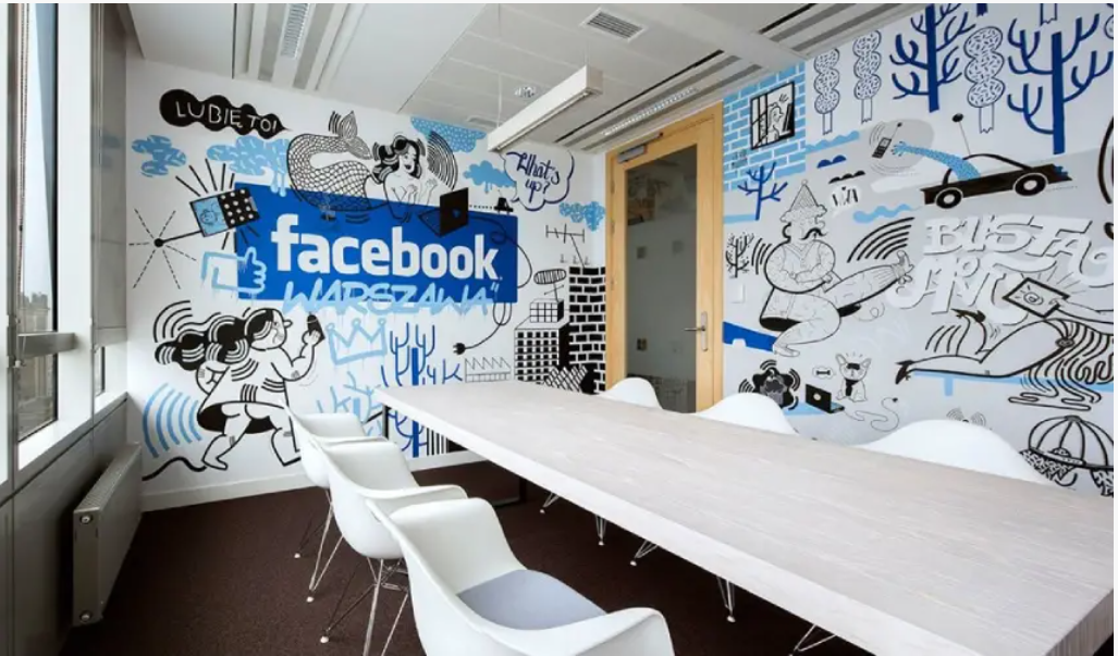 Jasa Mural Dinding Kantor Jakarta Profesional & Murah – Mural Garis Hijau