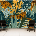 Jasa Mural Dinding Profesional Yogyakarta – Kreatif, Berkualitas & Terjangkau Mural Garis Hijau