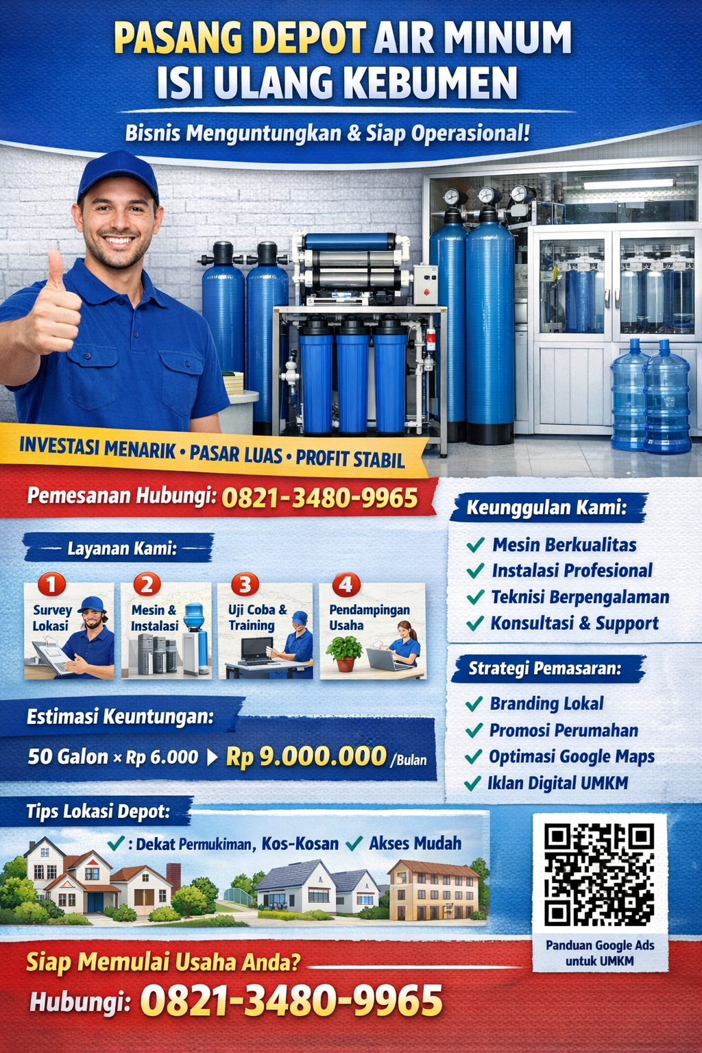 Jasa Pasang Depot Air Isi Ulang Kebumen