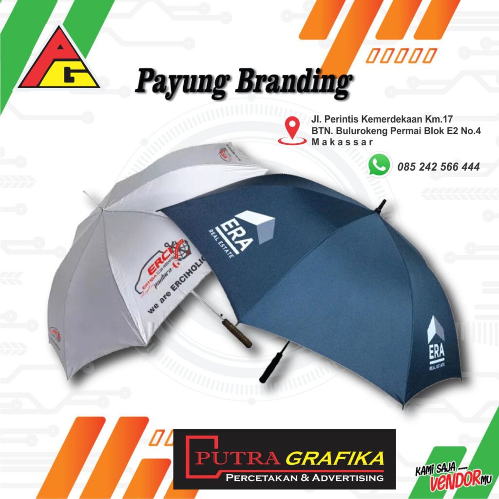 Cetak Custom Payung di Makassar Putra Grafika