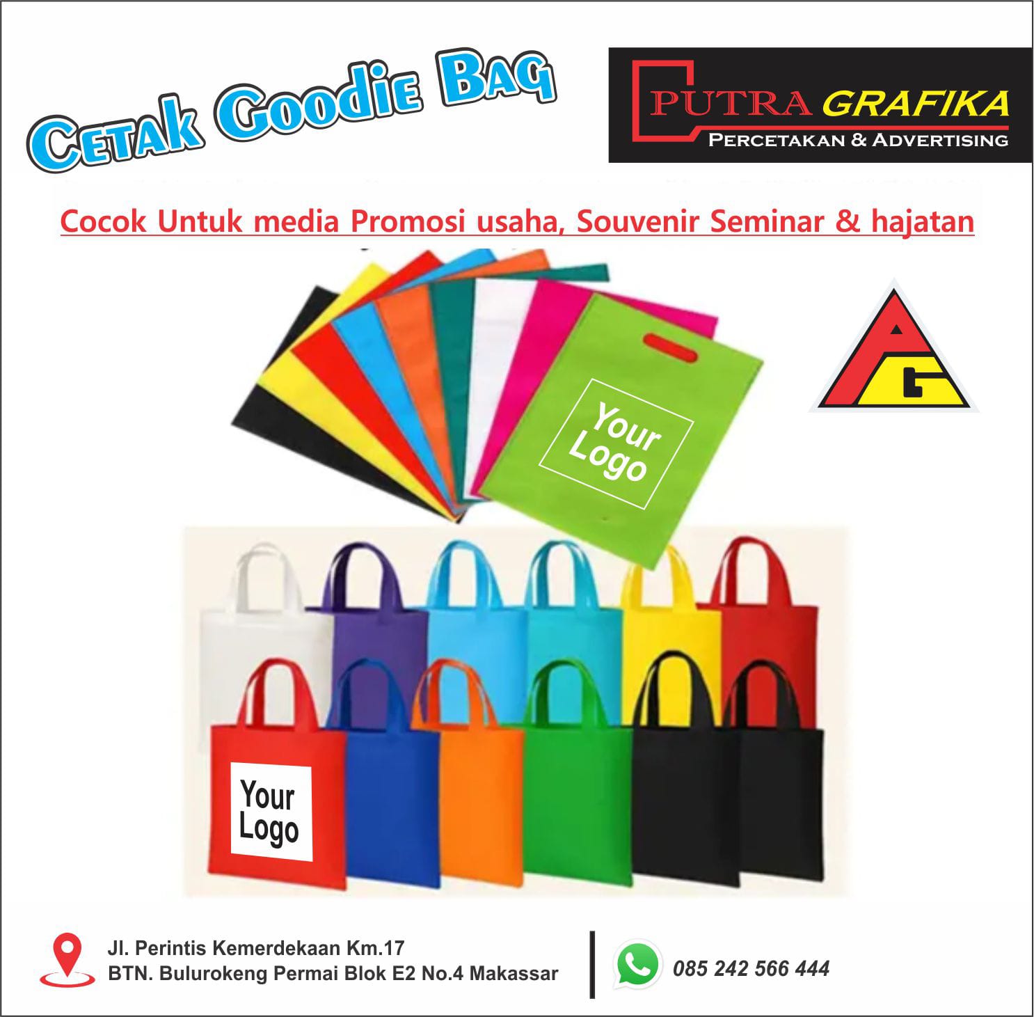 Cetak Goodie Bag di Makassar Berkualitas Putra Grafika Solusi Promosi Efektif untuk Bisnis Anda