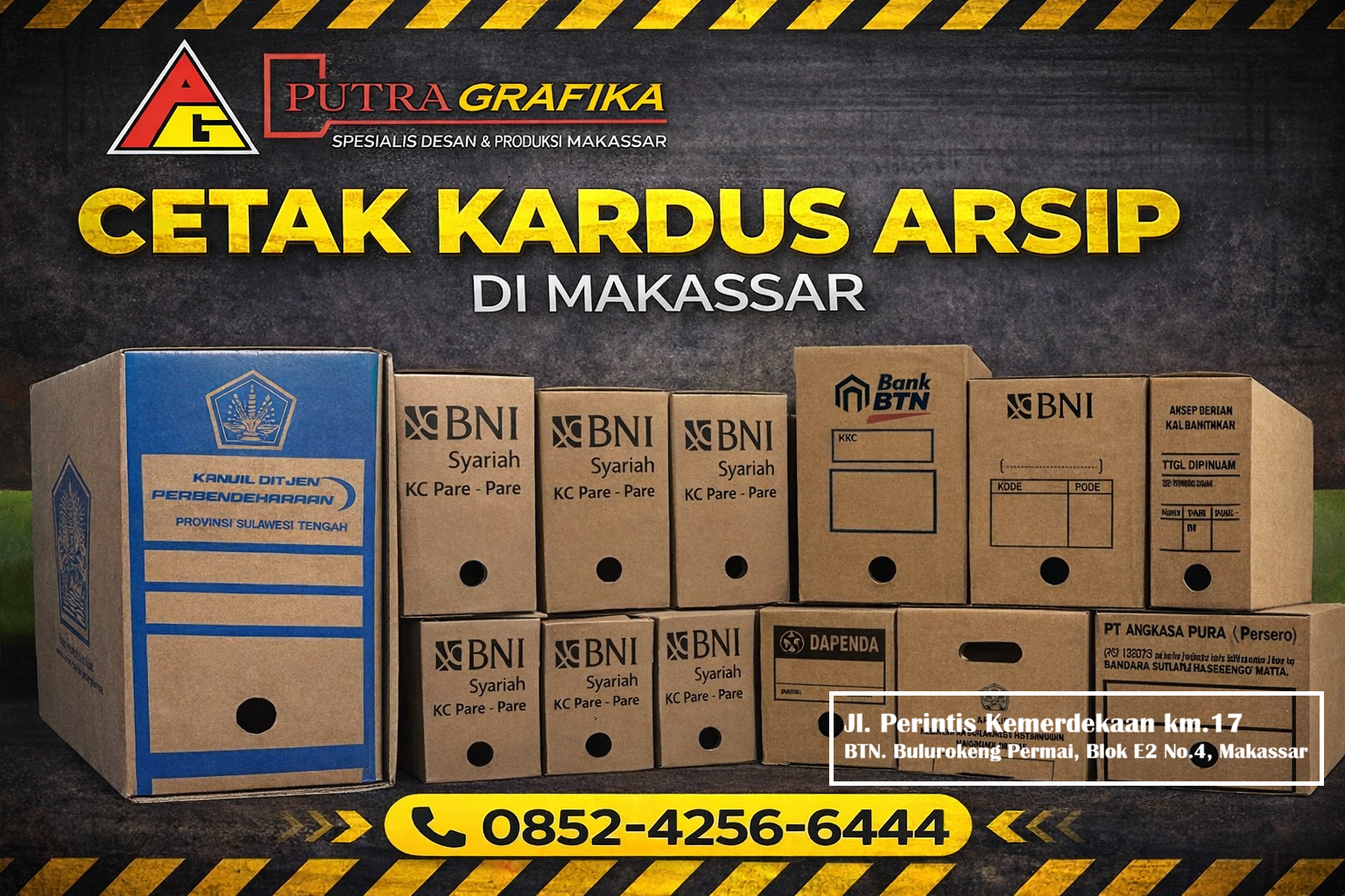 Cetak Kardus Arsip di Makassar Putra Grafika Solusi Penyimpanan Dokumen Rapi & Profesional
