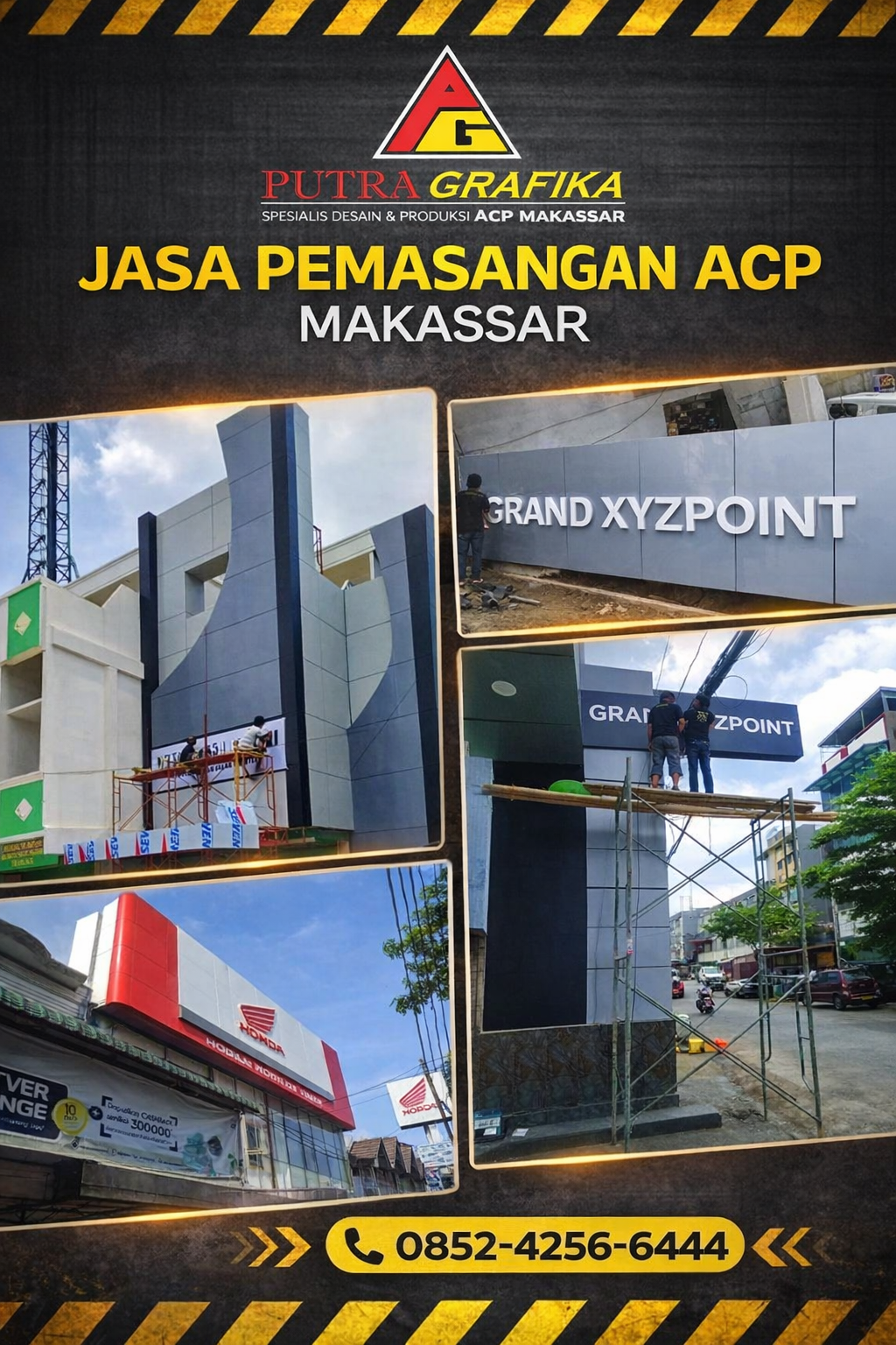 Jasa Pemasangan ACP di Makassar Profesional Putra Grafika