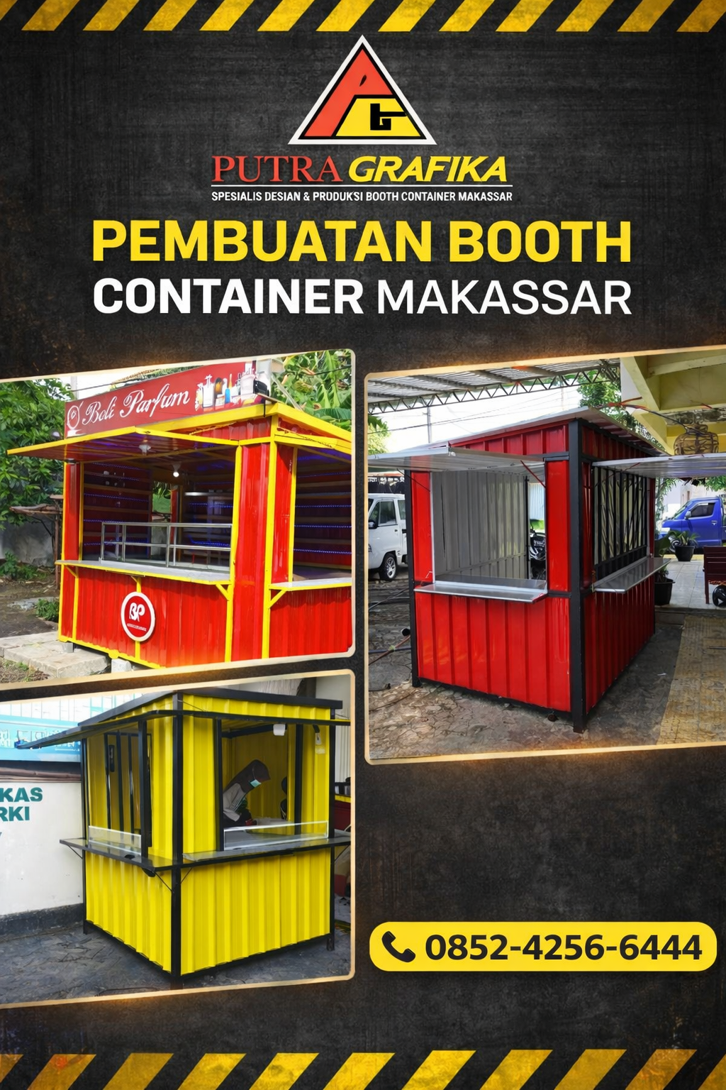 Pembuatan Booth Container di Makassar Profesional Putra Grafika