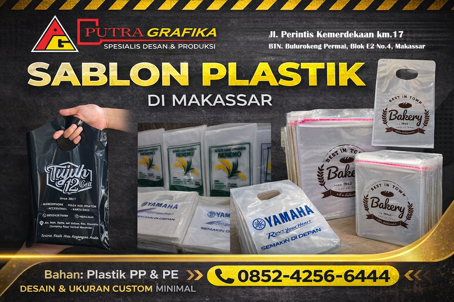 Sablon Plastik di Makassar Putra Grafika Solusi Branding Praktis untuk UMKM