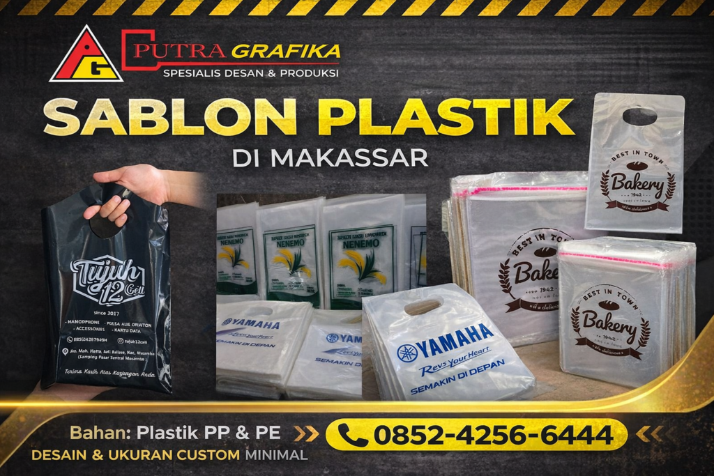 Sablon Plastik Di Makassar Putra Grafika