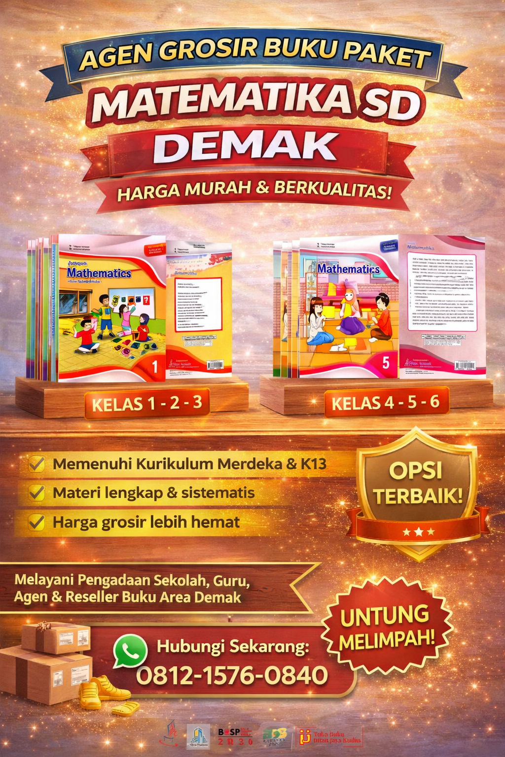 Agen Grosir Buku Paket Matematika SD Demak Harga Murah & Berkualitas