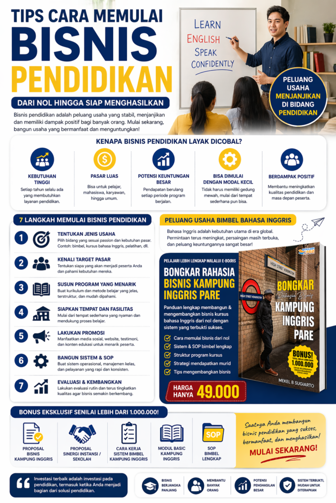 Tips Cara Memulai Bisnis Pendidikan | Panduan Lengkap dari Nol Hingga Siap Menghasilkan