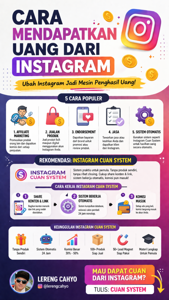 Cara Mendapatkan Uang dari Instagram untuk Pemula: Panduan Lengkap Hingga Cuan