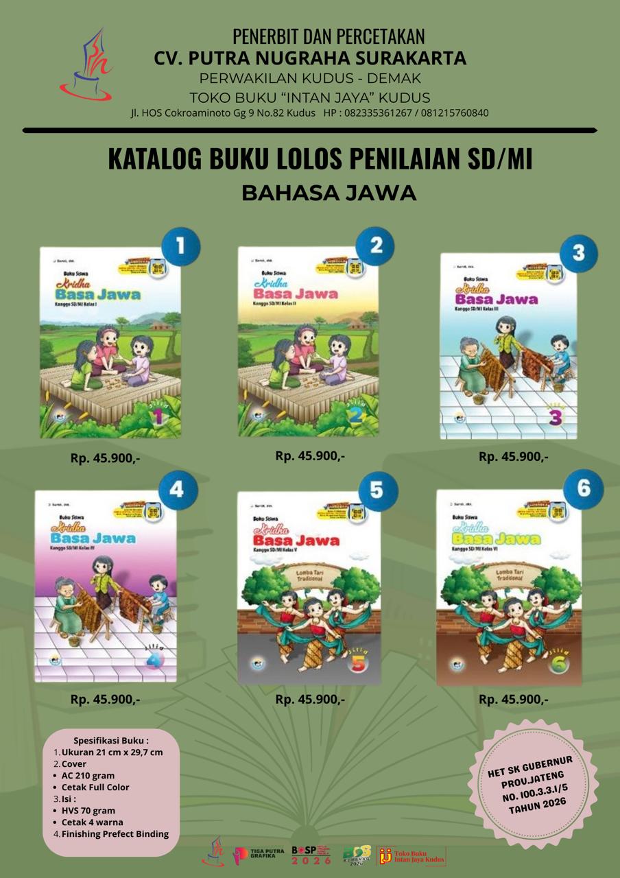 Supplier Buku Bahasa Jawa SD-SMA Terlengkap Kudus Melestarikan Budaya Lewat Literasi Berkualitas