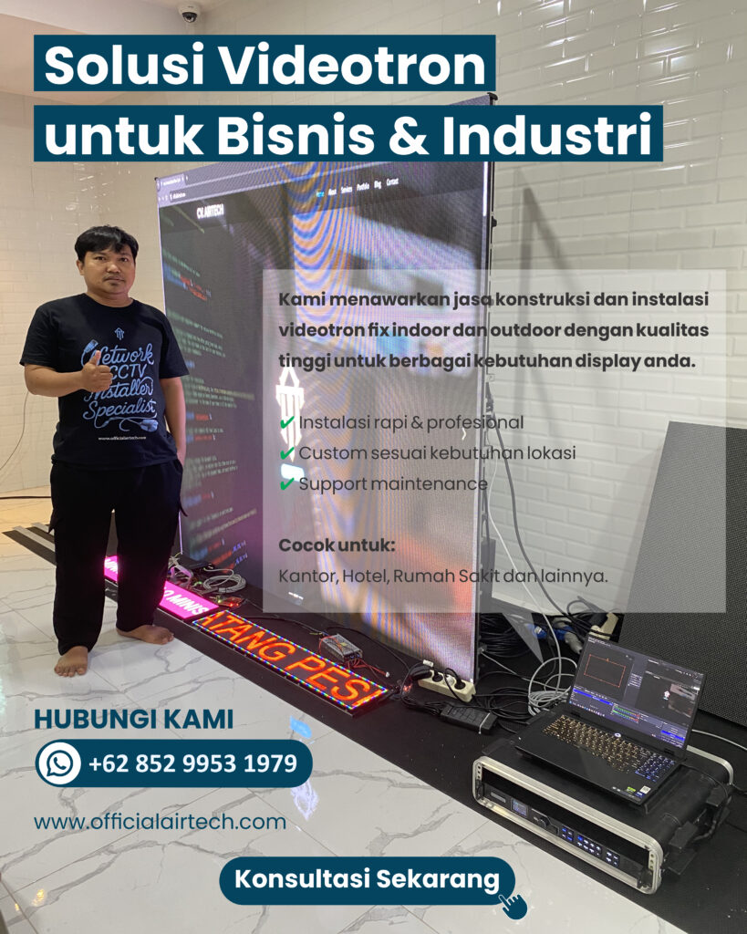 Vendor LED Videotron Makassar dengan Garansi Purnajual