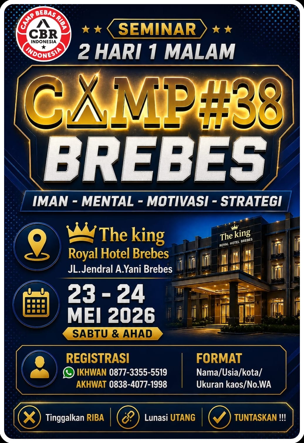CAMP Bebas Riba Indonesia Brebes 2026 - Solusi Lepaskan Beban Hidup dari Jerat Utang