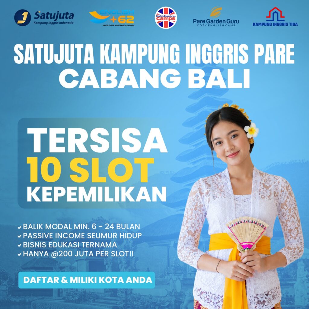 Paket Investasi Kursus Bahasa Inggris di Bali