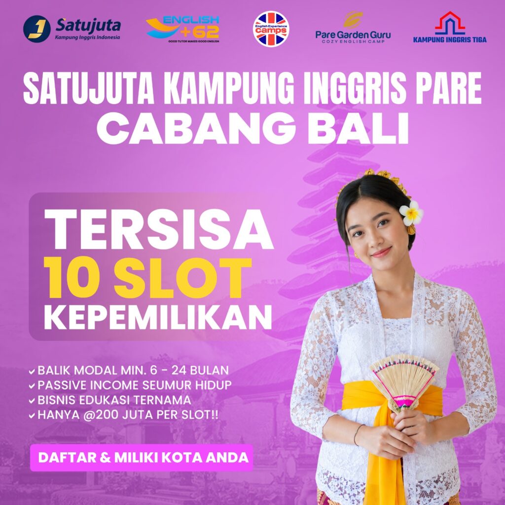 Peluang Investasi Kampung Inggris Pare di Bali