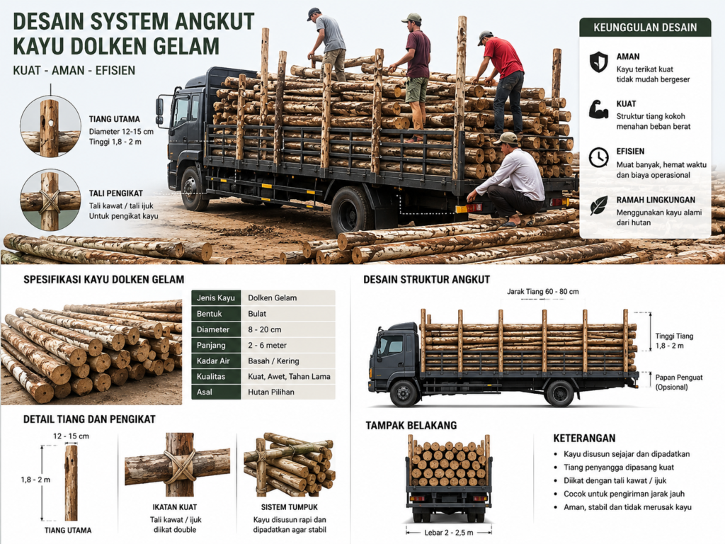 Supplier Kayu Dolken Gelam Purwokerto Murah