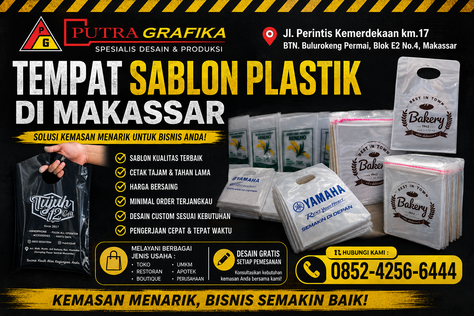 Tempat Sablon Plastik di Makassar Terpercaya untuk Kebutuhan Bisnis Anda – Putra Grafika