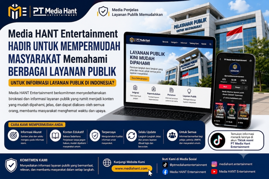 Media HANT Entertainment hadir untuk mempermudah masyarakat memahami berbagai layanan publik