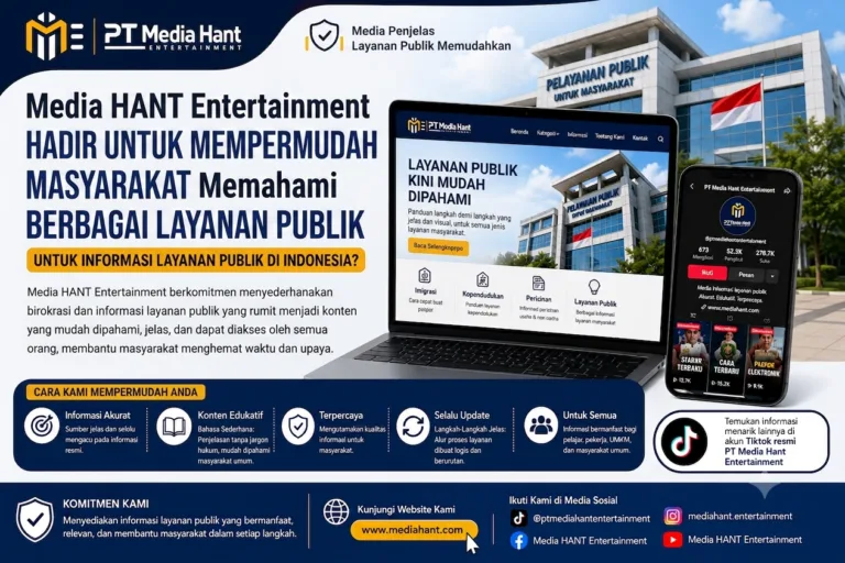 Media HANT Entertainment hadir untuk mempermudah masyarakat memahami berbagai layanan publik